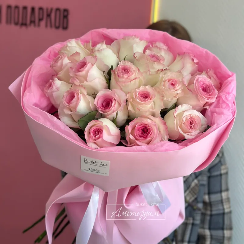 Пионовидная нежная Роза 15 шт 