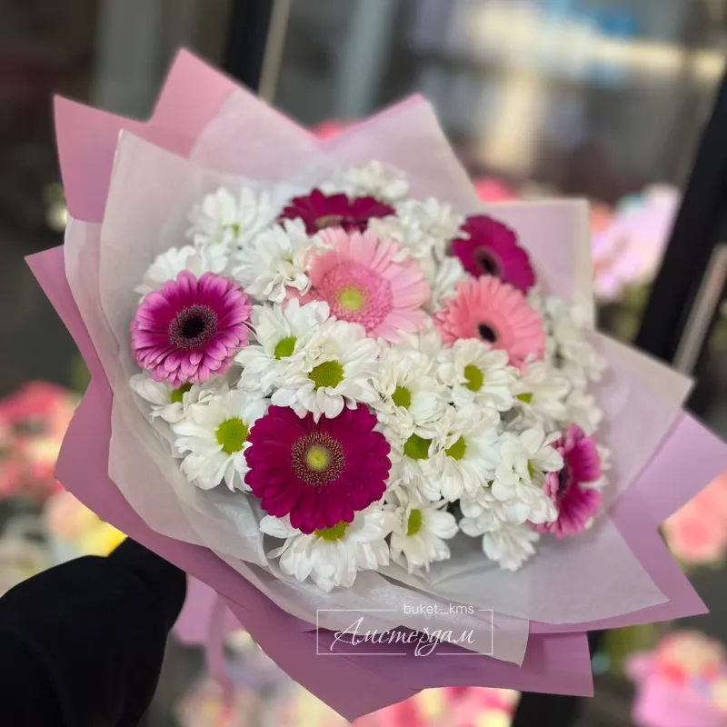 Розовый букет невесты