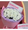 Пышный букет из хризантем белых для мамочки 