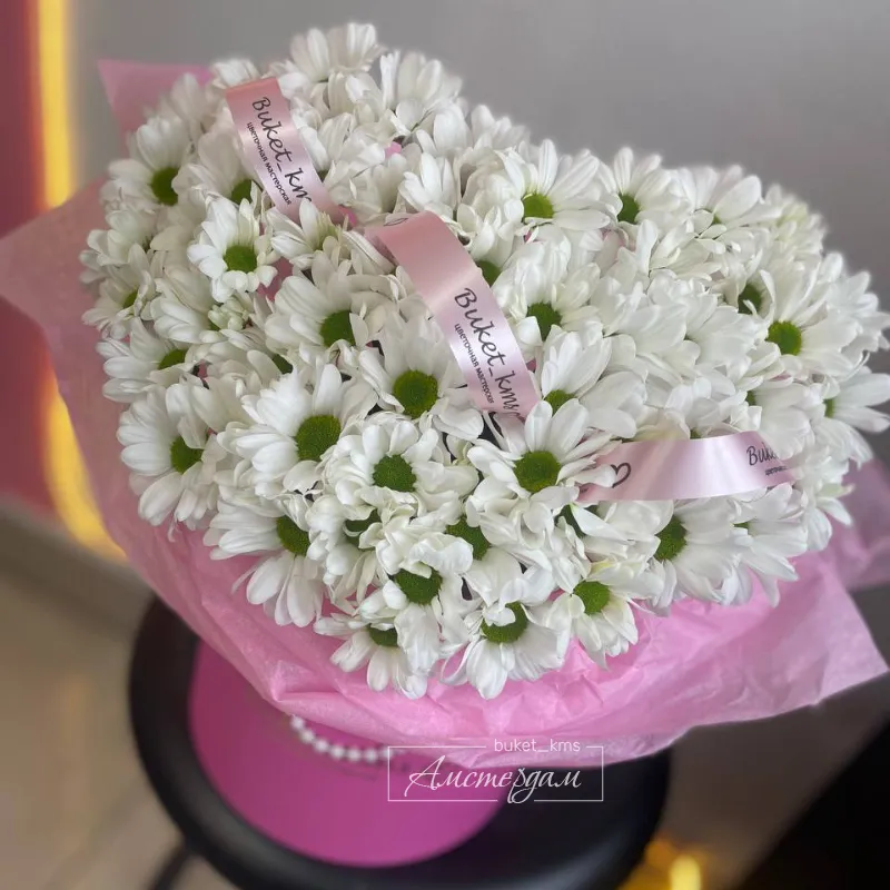 Коробочка в форме сердца ромашка 