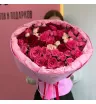 Букет к розы и кустовых пионовидных роз